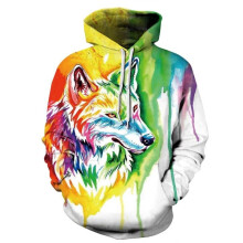 (Style P,XL)Fashion Men Women 3d Lion Graphic Print Hoodie Sweatshirt Pullover Coat Top