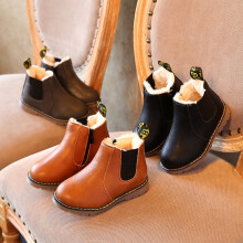 (Brown(Winter),EUR 30=Foot Length18.5cm)Winter Children Kids Boots Snow Baby Shoes Toddler Boys Girls Children Boots