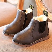 (Gray(Winter),EUR 26=Foot Length15.9cm)Winter Children Kids Boots Snow Baby Shoes Toddler Boys Girls Children Boots