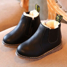 (Black(Winter),EUR 33=Foot Length20.2cm)Winter Children Kids Boots Snow Baby Shoes Toddler Boys Girls Children Boots