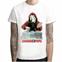 (Style 4,L)Camiseta La Casa De Papel Assalto a Dinheiro Série de TV Homme Tops House Of Summer Paper