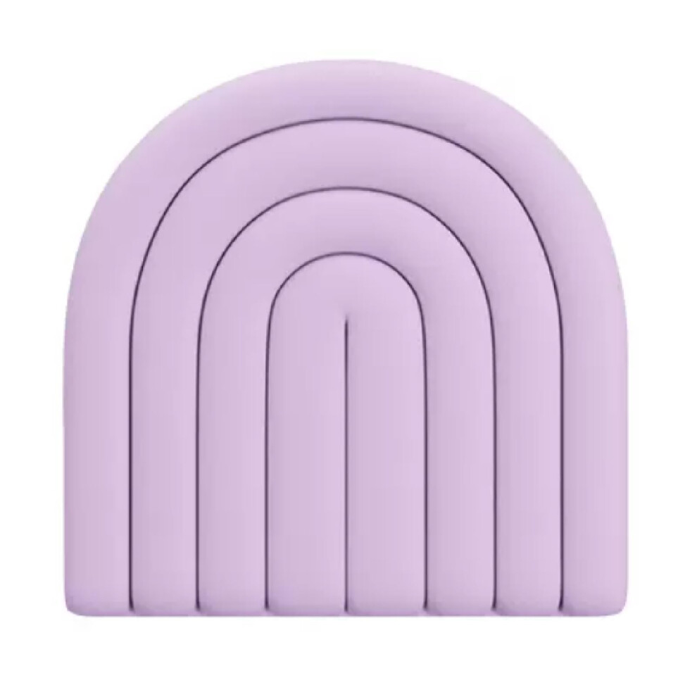 Kids Wall Padding 40X40cm Soft Pu Panels, 3D Anticollision, Waterproof, Easy Install Purple