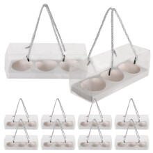 10 Pack Transparent Bakery Pastry Gift Boxes with Handle for Cookies Cupcakes Dessert Parties