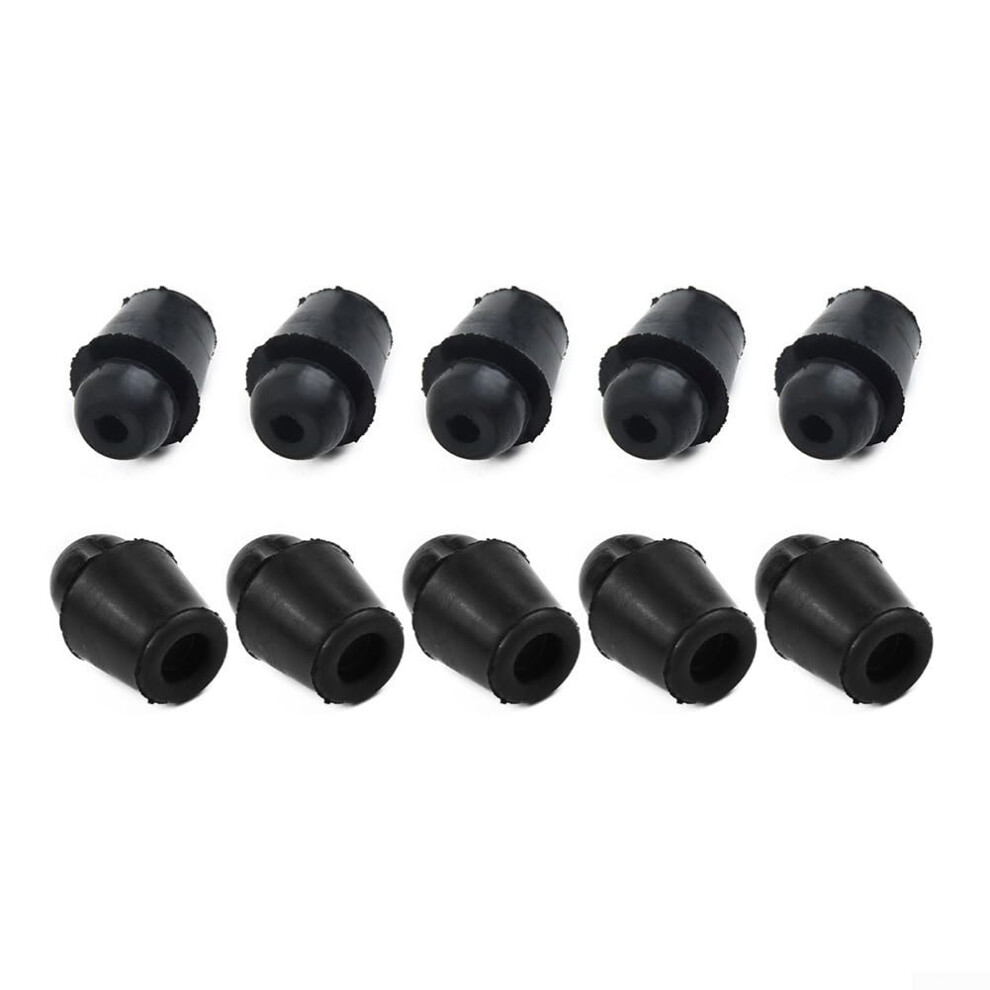 10Piece Rubber Door Bumper Overslam Set For Hyundai, Noise Reduction And Impact Protection Black 9169991221670