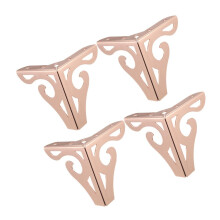 4pcs Rose Gold Metal Furniture Legs Replacement for Sofa Cabinet Table, Sturdy Iron, Easy Install