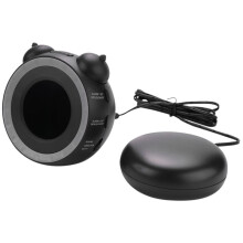 Loud Dual Alarm Clock with Bed Shaker, Vibrating Alarm Clock for Heavy Sleepers or Hearing Impaired, USB Charging Port