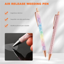 2 Pcs Glitter Weeding Pen Fine Point Pin Pen Weeding Tool for Vinyl Air Release Pen for Easy Vinyl Projects