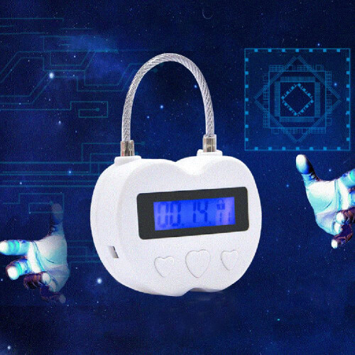 Lock LCD Display  Lock Multifunction Electronic Timer,Waterproof USB Rechargeable Temporary Timer Padlock 1