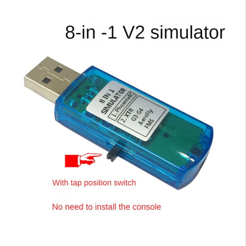 Eight in One USB Flight Simulator Computer Flight Simulator for XTR5 FMS G4 FPV Airplane Helicopter Controller 2