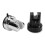 Supporto per soffione doccia a ventosa in ABS Nero/Argento 15
