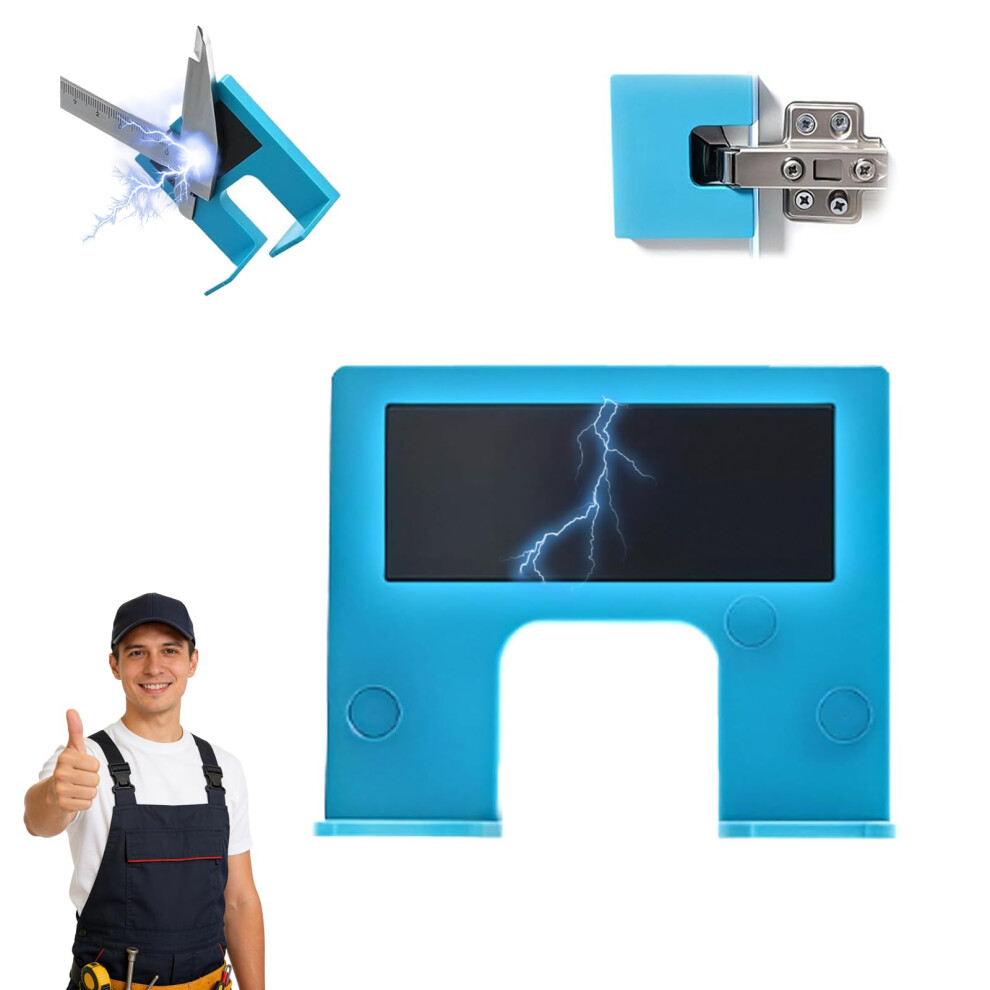 Adjustable Door Hinge Jig With Magnetic Lock And Precise 2Mm Alignment For Quick Latch Setup (1Pc) 9771547200642