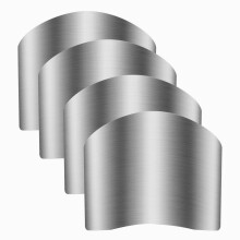 Stainless Steel Finger Guard, Adjustable Knife Finger Protector for Safe Cutting, 4 Pack Kitchen Tool