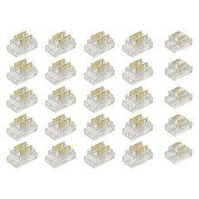 Kit de Conectores para Tira LED COB de 25 Piezas, 2 Pines, 5 mm, para Uniones Tira una Cable y Tira una Tira en Tira de Luz LED de 5 V-24 V CC