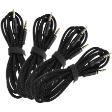 4pcs 3.5mm Male to Male Aux Cable Nylon Braided Stereo Audio Cord for Headphones Phones Laptops