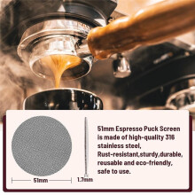 51mm Espresso Coffee Tamper&Stirrer Set-Wooden-Handle Spring-Loaded Calibrated Tamper with Premium Stainless Steel Base