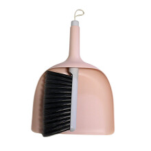 Dustpan and Brush Set with Soft Nylon Bristles, Compact Hanging Design for Home and Kitchen Cleaning