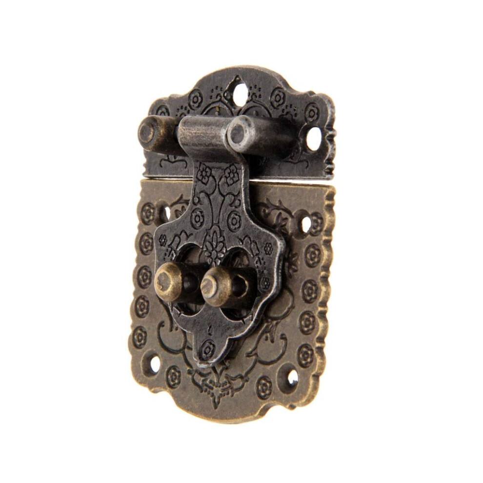 Antique Bronze Box Latch Hasp 53X41mm Vintage Chest Lock For Wooden Jewelry Or Gift Box 9169991222431