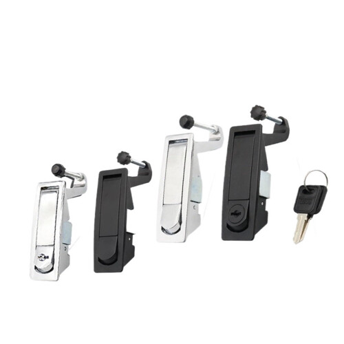 Cabinet Latch for RV Compartment and Electrical Box – Black Flush LowProfile Quick Access Lock