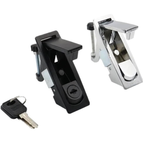 Cabinet Latch for RV Compartment and Electrical Box – Black Flush LowProfile Quick Access Lock 2