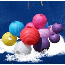 Folding Round Festival Color Decorative Paper Lantern Lighting