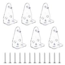 6 Pack Clear Plastic Blinds Hold Down Brackets 1 Inch Mini Blind Clips with Screws for Windows Doors