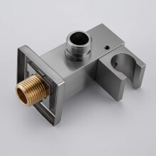Brushed Nickel Adjustable Shower Head Holder Wall Mount, Rust Resistant Modern Bathroom Accessory