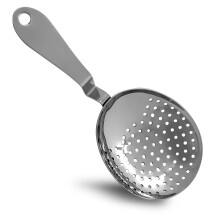 Stainless Steel Julep Cocktail Strainer with Ergonomic Grip for Home and Professional Bartenders