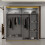 (White, 200cm) Modern Glass Door Wardrobe with LED 4
