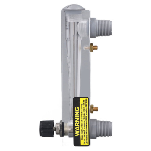 Liquid Flowmeter Panel Type Acrylic Adjustable 0.5-5GPM ZG1/2in 2
