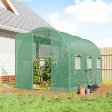 Outsunny 2 x 3 m Walk-in Polytunnel Greenhouse with 6 Windows, Garden Tunnel