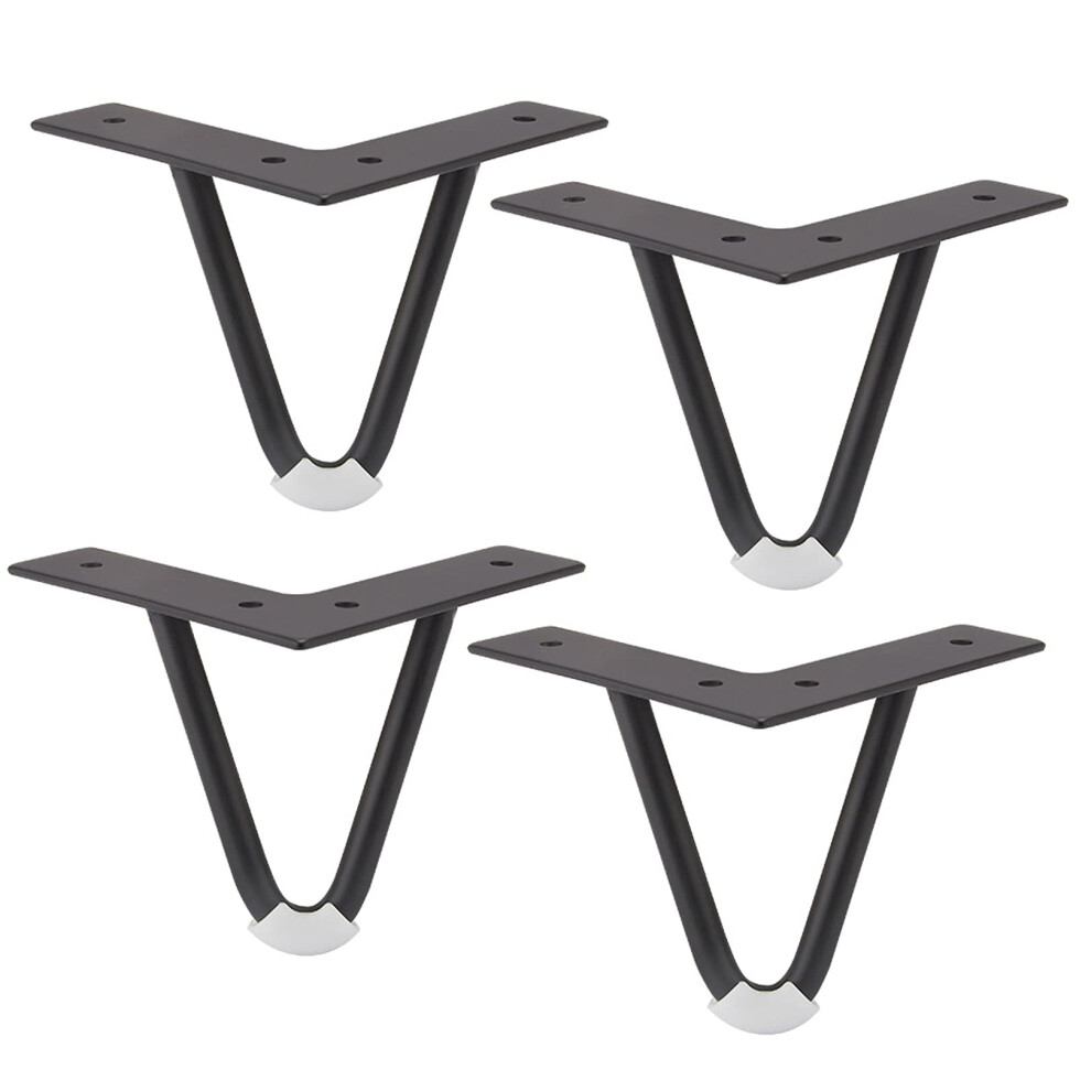 4Pcs Metal Furniture Legs Rustresistant Strong Load Capacity For Sofa Table Cabinet Black 12Cm 9771547201663