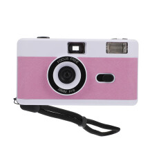 Vintage 35mm Film Camera with BuiltIn Flash, Reusable Film, Compact Retro Design for Travel