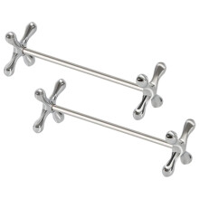 2Pcs Stainless Steel Chopstick Rest Set – XShaped Utensil Holder for Hygienic Dining and Table Space Saving