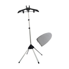 Adjustable Garment Steamer Stand with 360 Rotating Hanger and Clips, Ironing Glove Included