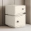White Solid Wood Nightstand with 2 Drawers, Compact Bedside Table for Small Spaces Bedroom 1