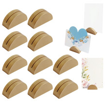 Wooden Table Number Holders Set of 10 with Elegant Gold Finish for Weddings and Parties