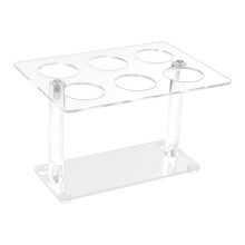Supporto per Cono da 1 Pezzi, Supporto per Cono Gelato nel Acrilico Trasparente, Espositore per Cono, Supporto per Cono per Sushi un Mano (6 Fori)