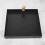 Square PU Leather Serving Tray Decorative Dish Cosmetics Sundries Desktop Storage Plate with Handle(Black) 7