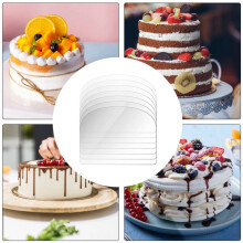 13 Piezas Raspador de Crema Transparente para Pasteles EspáTula de Glaseado de PláStico Flexible Crema de Mantequilla Herramientas de DecoracióN de