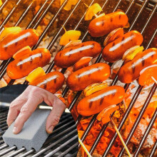 12 STKS BBQ Grill Reinigingsborstel Baksteenblok Barbecue Reinigingssteen Puimsteen voor Barbecue Rack Cleaner BBQ Gereedschap