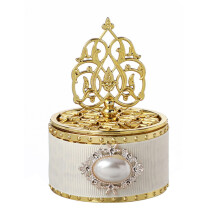 Elegant Golden Candy Box with Pagoda Beads, Wedding and Baby Shower Party Favor Chocolate Box