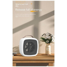 Heater Portable Space Heater Household Small Quiet and Saving Dormitory Desktop Fast Heat Fan White EU-Plug