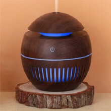 Portable Air Humidifier USB Electric Air Diffuser Wood Ultrasonic Air Humidifier Essential Oil Aromatherapy Night Light