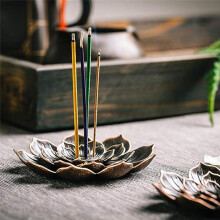 1 PCS Incense Burner, Incense Holder for Sticks, Lotus Incense Stick Holder with Detachable Ash Catcher