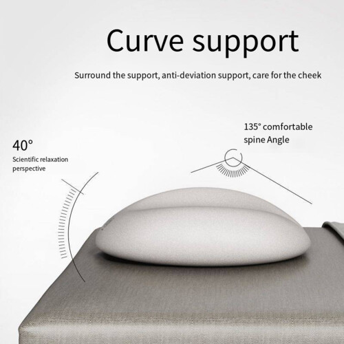 Mjuk Massagekudde Face Relax Memory Foam Relax Nackstöd Skönhetssalong Ansiktskudde för SPA U Shape Kudde Ansiktskudde Grå 2