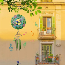 Campanelli Eolici con Girandola per Uccelli da 42,1 Pollici Campanelli Eolici da Appendere per Esterni per Portico da Giardino, Patio, Cortile