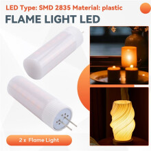 2 Pcs 3W 230 Lm G4 Led Mais Lumieres 36 Leds Smd 2835 Effet de Flamme Blanc Chaud 12V (Blanc Chaud, Dc12V)