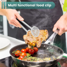 Pinzas De Turner De Acero Inoxidable Cocina Espátula Doble Pan Y Hamburguesas Para Cocinar Abrazaderas De Cocina Abrazadera Para Alimentos