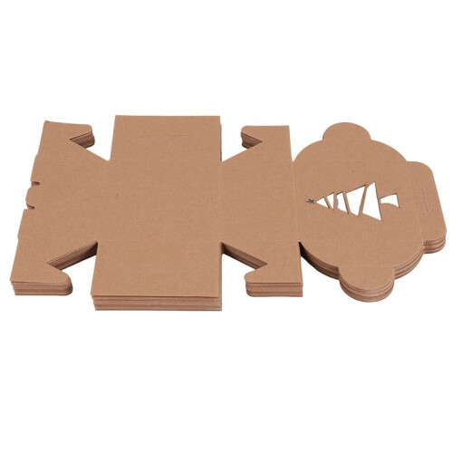 Conjunto de 30 Caixas de Biscoitos para Padaria de PapelãO  4X4X2,5 Polegadas e - AutomáTico para Biscoitos de Natal, Biscoitos, Brownies,