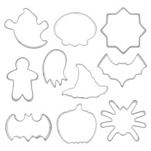 10Pc Halloween Bat Pumpkin Stainless Steel Cookies Cutter Cake Decorating Fondant Biscuit Mold Baking Tool